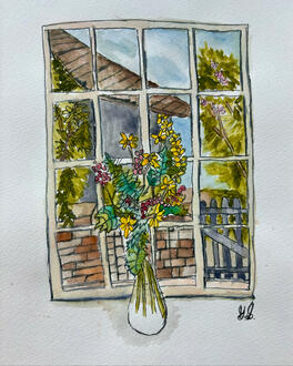 Looking outside a window in Dover, England