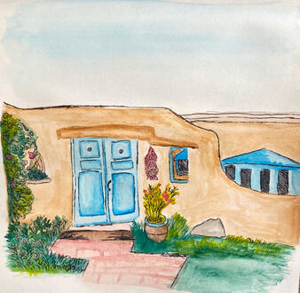 A New Mexico adobe home