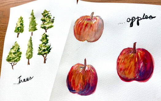 A value study on trees and apples