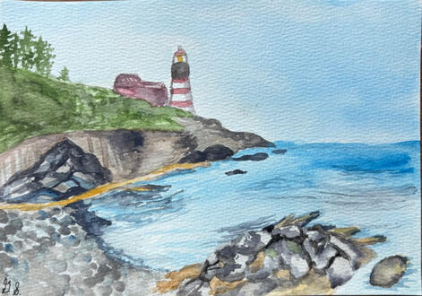 Maine. Used a photograph seen online as reference.